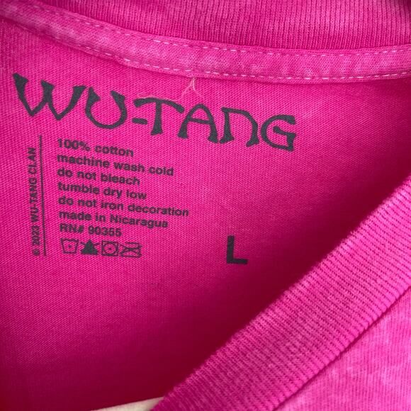 Wu-Tang Clan Live At The Fever II The Bronx T-Shirt Hot Pink Acid Wash Large - Picture 3 of 5